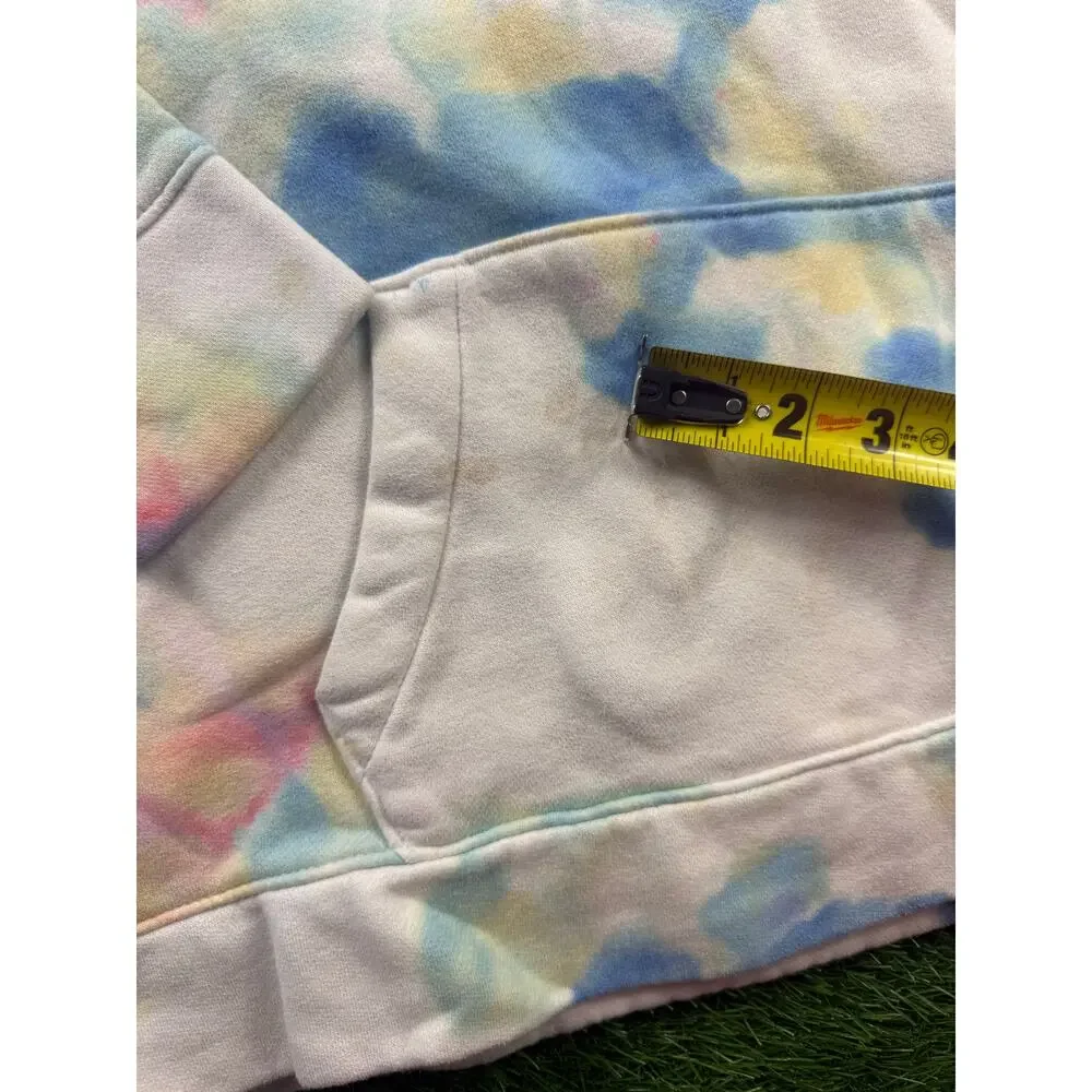 Hollister Tie Dye Winter Hoodie Unisex S Blue Pink Yellow Pullover Seagull Logo